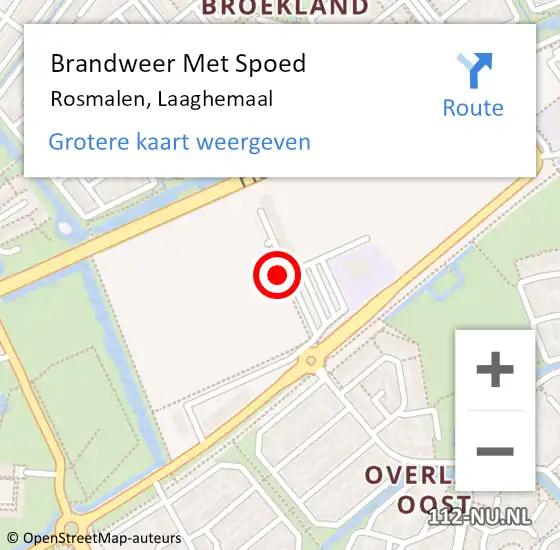 Locatie op kaart van de 112 melding: Brandweer Met Spoed Naar Rosmalen, Laaghemaal op 11 november 2022 14:05