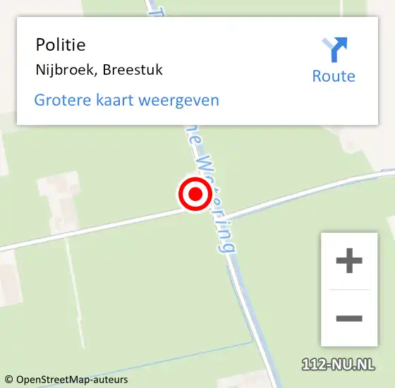 Locatie op kaart van de 112 melding: Politie Nijbroek, Breestuk op 11 november 2022 18:11