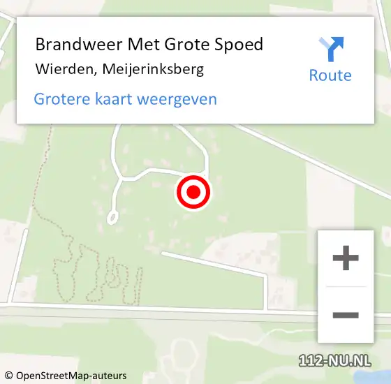 Locatie op kaart van de 112 melding: Brandweer Met Grote Spoed Naar Wierden, Meijerinksberg op 12 november 2022 10:00
