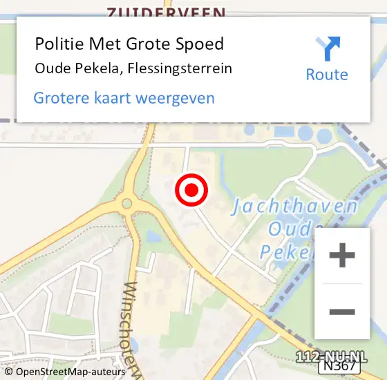 Locatie op kaart van de 112 melding: Politie Met Grote Spoed Naar Oude Pekela, Flessingsterrein op 12 november 2022 20:45