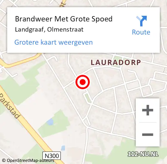 Locatie op kaart van de 112 melding: Brandweer Met Grote Spoed Naar Landgraaf, Olmenstraat op 15 november 2022 03:43