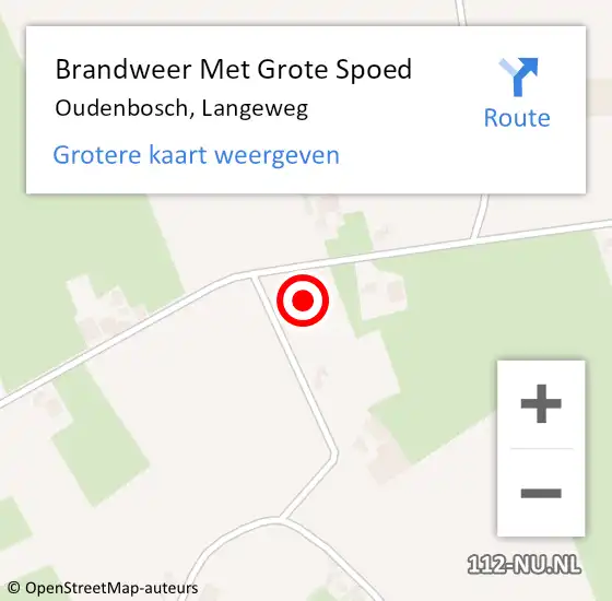 Locatie op kaart van de 112 melding: Brandweer Met Grote Spoed Naar Oudenbosch, Langeweg op 17 november 2022 13:19