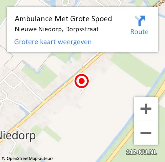 Locatie op kaart van de 112 melding: Ambulance Met Grote Spoed Naar Haringhuizen, Dorpsstraat op 19 november 2022 12:25