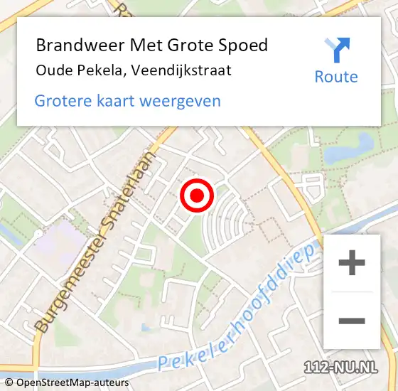 Locatie op kaart van de 112 melding: Brandweer Met Grote Spoed Naar Oude Pekela, Veendijkstraat op 20 november 2022 03:49