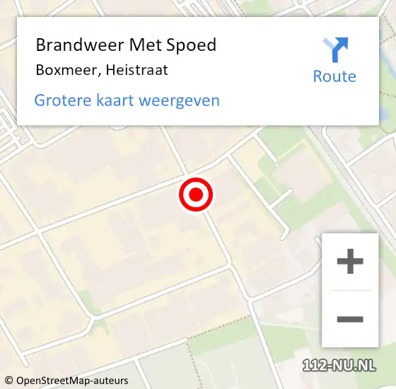 Locatie op kaart van de 112 melding: Brandweer Met Spoed Naar Boxmeer, Heistraat op 23 november 2022 22:17