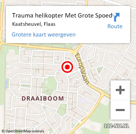 Locatie op kaart van de 112 melding: Trauma helikopter Met Grote Spoed Naar Kaatsheuvel, Flaas op 24 november 2022 18:49