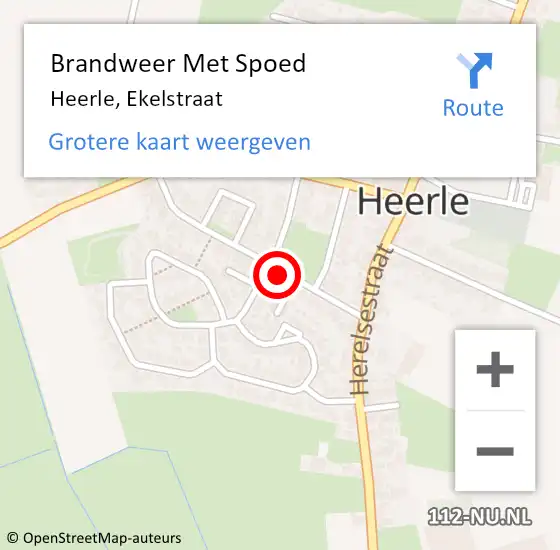 Locatie op kaart van de 112 melding: Brandweer Met Spoed Naar Heerle, Ekelstraat op 25 november 2022 13:43