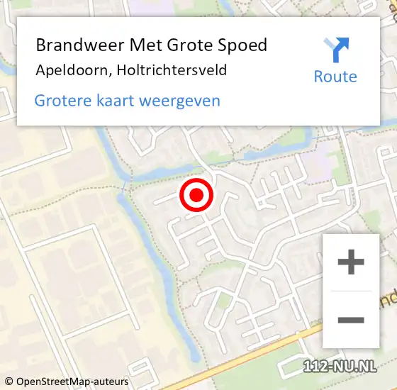 Locatie op kaart van de 112 melding: Brandweer Met Grote Spoed Naar Apeldoorn, Holtrichtersveld op 27 november 2022 01:29