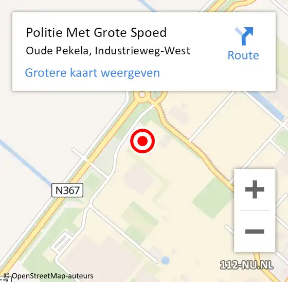 Locatie op kaart van de 112 melding: Politie Met Grote Spoed Naar Oude Pekela, Industrieweg-West op 30 november 2022 06:14