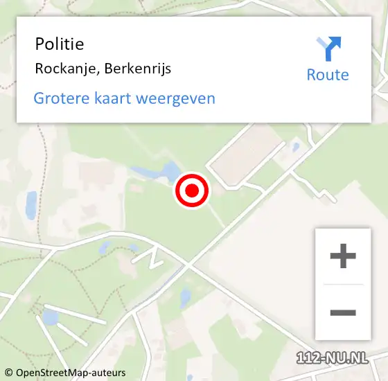 Locatie op kaart van de 112 melding: Politie Rockanje, Berkenrijs op 3 december 2022 02:45