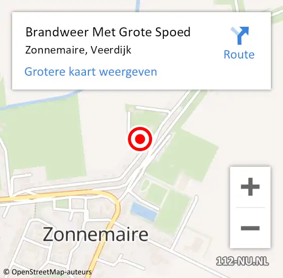 Locatie op kaart van de 112 melding: Brandweer Met Grote Spoed Naar Zonnemaire, Veerdijk op 4 december 2022 00:03