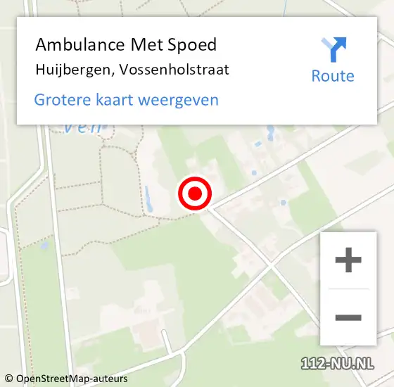 Locatie op kaart van de 112 melding: Ambulance Met Spoed Naar Huijbergen, Vossenholstraat op 7 augustus 2014 13:32