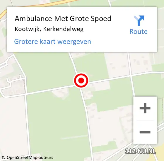 Locatie op kaart van de 112 melding: Ambulance Met Grote Spoed Naar Kootwijk, Kerkendelweg op 8 december 2022 13:29