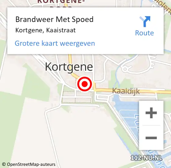 Locatie op kaart van de 112 melding: Brandweer Met Spoed Naar Kortgene, Kaaistraat op 9 december 2022 18:57