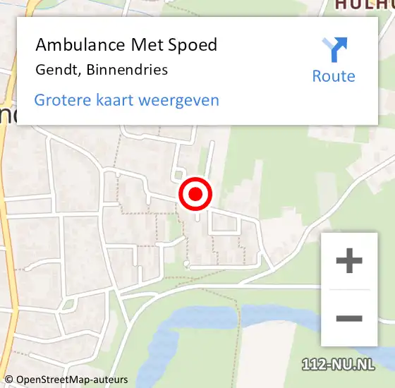 Locatie op kaart van de 112 melding: Ambulance Met Spoed Naar Gendt, Binnendries op 10 december 2022 05:31