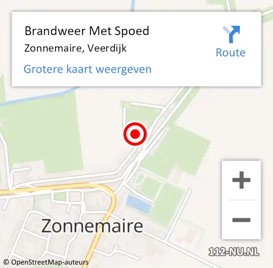Locatie op kaart van de 112 melding: Brandweer Met Spoed Naar Zonnemaire, Veerdijk op 10 december 2022 16:00