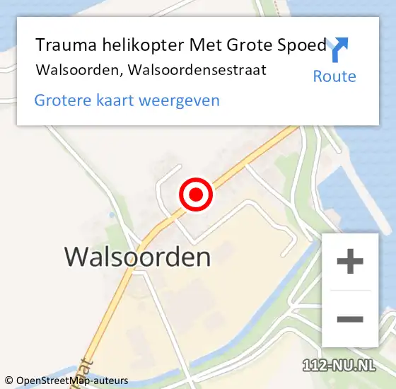 Locatie op kaart van de 112 melding: Trauma helikopter Met Grote Spoed Naar Walsoorden, Walsoordensestraat op 11 december 2022 23:43