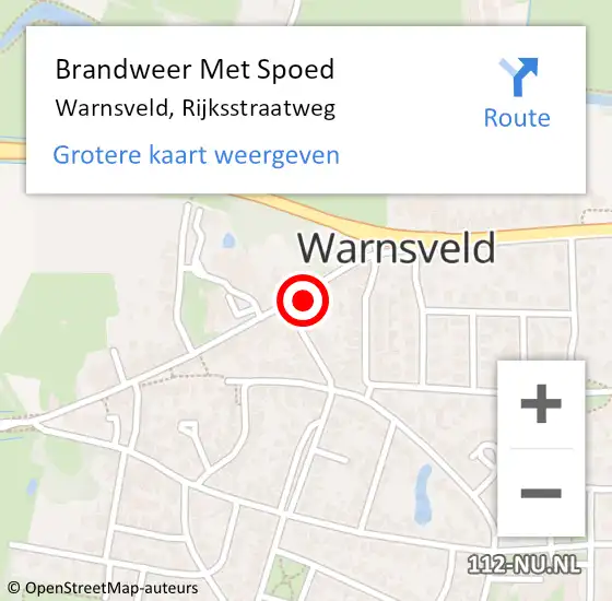 Locatie op kaart van de 112 melding: Brandweer Met Spoed Naar Warnsveld, Rijksstraatweg op 12 december 2022 15:32