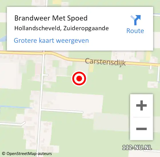 Locatie op kaart van de 112 melding: Brandweer Met Spoed Naar Hollandscheveld, Zuideropgaande op 12 december 2022 23:43