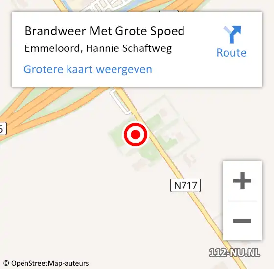 Locatie op kaart van de 112 melding: Brandweer Met Grote Spoed Naar Emmeloord, Hannie Schaftweg op 13 december 2022 17:32