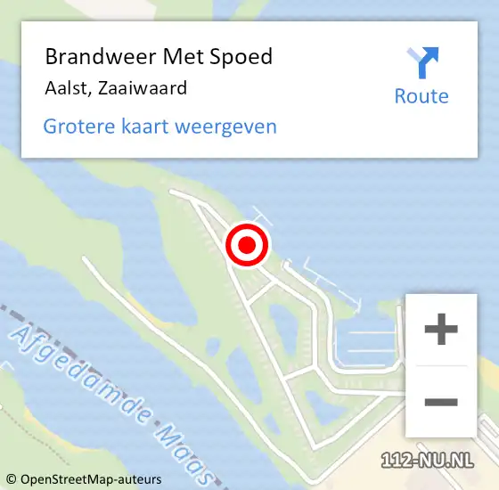 Locatie op kaart van de 112 melding: Brandweer Met Spoed Naar Aalst, Zaaiwaard op 14 december 2022 20:16