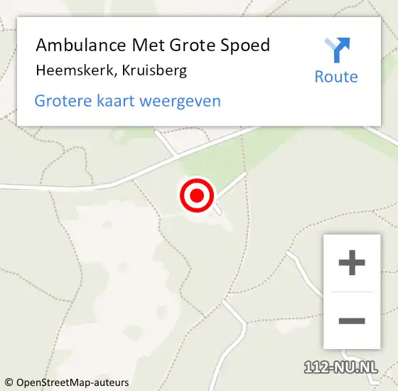 Locatie op kaart van de 112 melding: Ambulance Met Grote Spoed Naar Heemskerk, Kruisberg op 15 december 2022 13:55