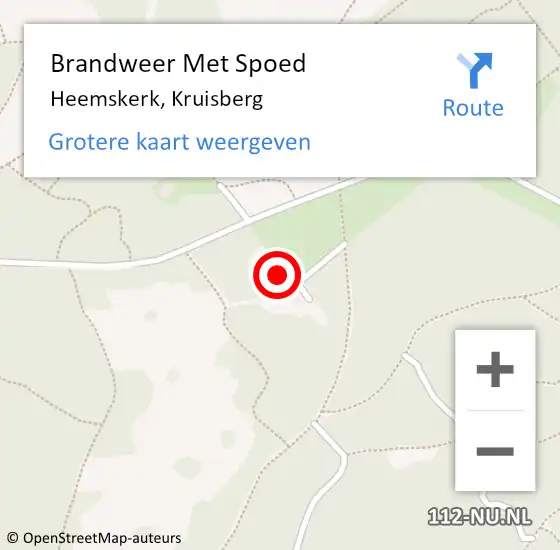 Locatie op kaart van de 112 melding: Brandweer Met Spoed Naar Heemskerk, Kruisberg op 15 december 2022 13:56