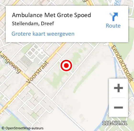 Locatie op kaart van de 112 melding: Ambulance Met Grote Spoed Naar Stellendam, Dreef op 15 december 2022 23:46