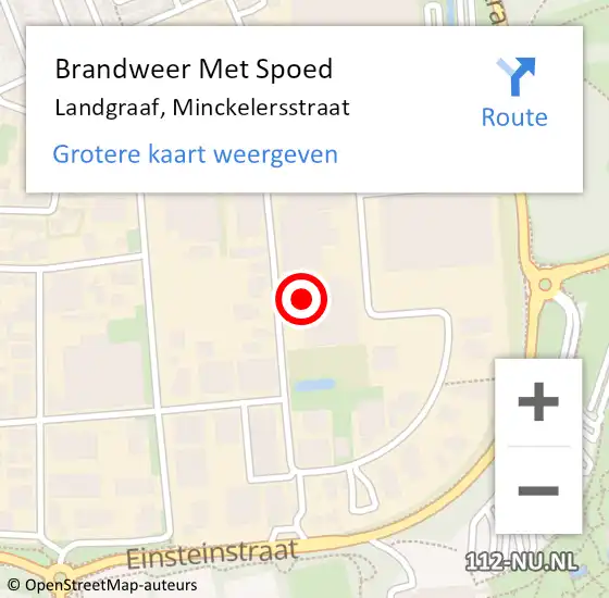 Locatie op kaart van de 112 melding: Brandweer Met Spoed Naar Landgraaf, Minckelersstraat op 17 december 2022 04:31