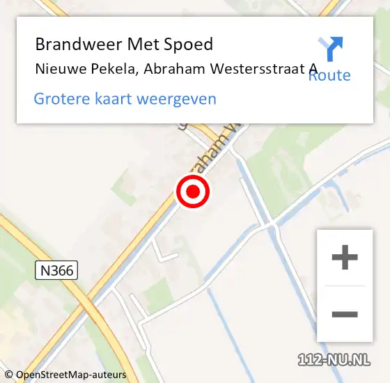 Locatie op kaart van de 112 melding: Brandweer Met Spoed Naar Nieuwe Pekela, Abraham Westersstraat A op 17 december 2022 09:46