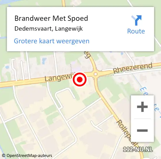 Locatie op kaart van de 112 melding: Brandweer Met Spoed Naar Dedemsvaart, Langewijk op 18 december 2022 02:27