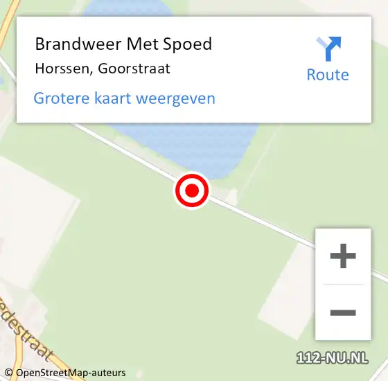 Locatie op kaart van de 112 melding: Brandweer Met Spoed Naar Horssen, Goorstraat op 8 augustus 2014 19:38