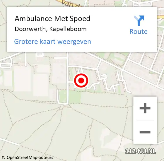 Locatie op kaart van de 112 melding: Ambulance Met Spoed Naar Doorwerth, Kapelleboom op 26 december 2022 22:23