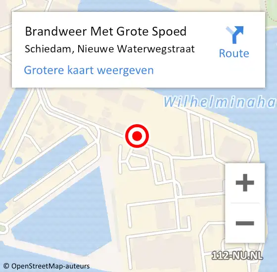 Locatie op kaart van de 112 melding: Brandweer Met Grote Spoed Naar Schiedam, Nieuwe Waterwegstraat op 27 december 2022 09:37