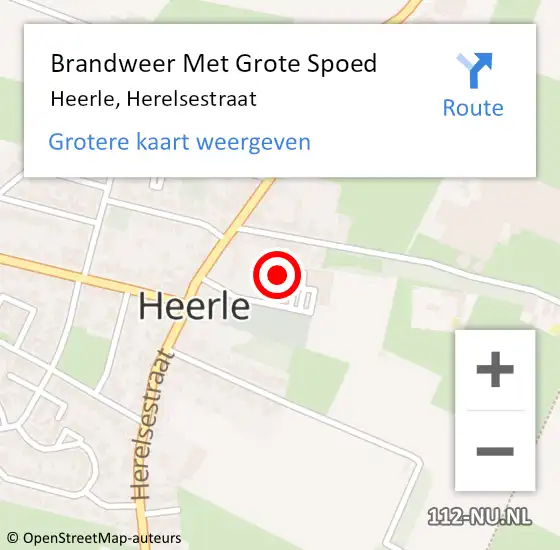 Locatie op kaart van de 112 melding: Brandweer Met Grote Spoed Naar Heerle, Herelsestraat op 27 december 2022 19:22