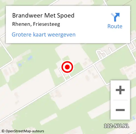 Locatie op kaart van de 112 melding: Brandweer Met Spoed Naar Rhenen, Friesesteeg op 28 december 2022 01:32