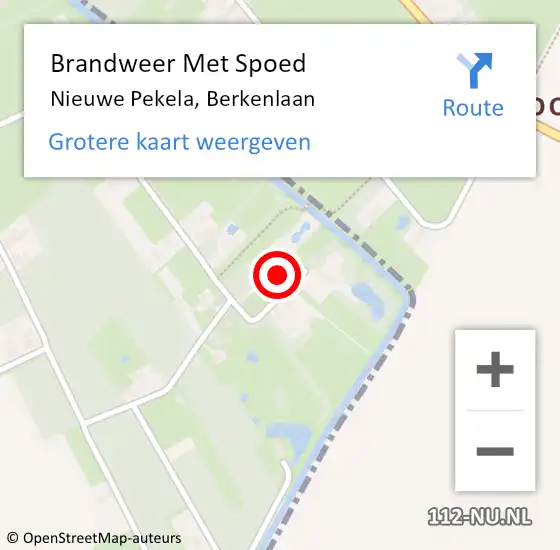 Locatie op kaart van de 112 melding: Brandweer Met Spoed Naar Nieuwe Pekela, Berkenlaan op 31 december 2022 10:48