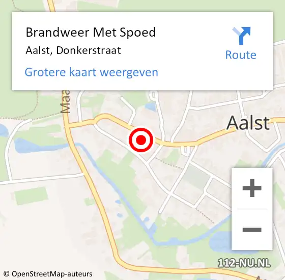 Locatie op kaart van de 112 melding: Brandweer Met Spoed Naar Aalst, Donkerstraat op 31 december 2022 20:52