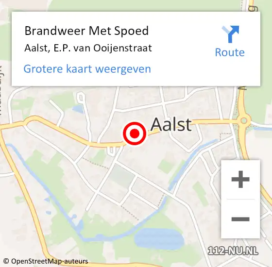 Locatie op kaart van de 112 melding: Brandweer Met Spoed Naar Aalst, E.P. van Ooijenstraat op 31 december 2022 23:56