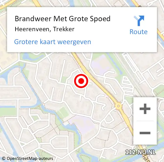 Locatie op kaart van de 112 melding: Brandweer Met Grote Spoed Naar Heerenveen, Trekker op 1 januari 2023 01:57