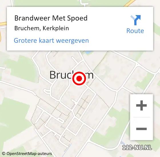 Locatie op kaart van de 112 melding: Brandweer Met Spoed Naar Bruchem, Kerkplein op 1 januari 2023 05:02
