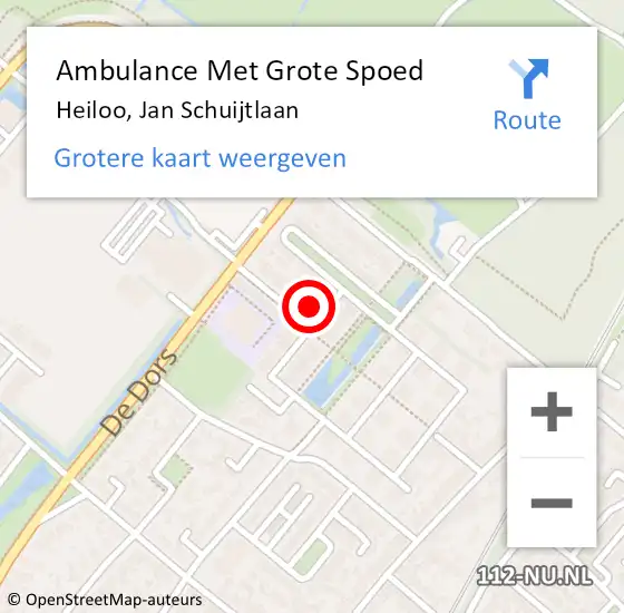 Locatie op kaart van de 112 melding: Ambulance Met Grote Spoed Naar Heiloo, Jan Schuijtlaan op 1 januari 2023 08:21
