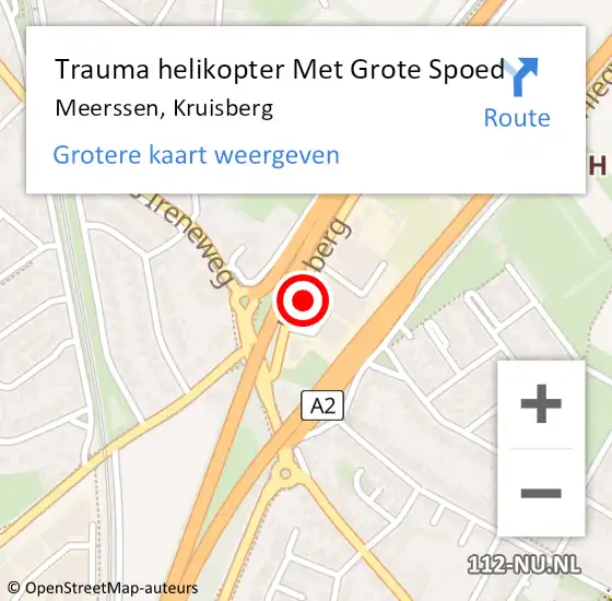 Locatie op kaart van de 112 melding: Trauma helikopter Met Grote Spoed Naar Meerssen, Kruisberg op 2 januari 2023 17:08