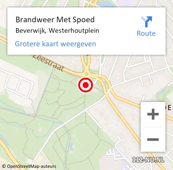 Locatie op kaart van de 112 melding: Brandweer Met Spoed Naar Beverwijk, Westerhoutplein op 3 januari 2023 07:36