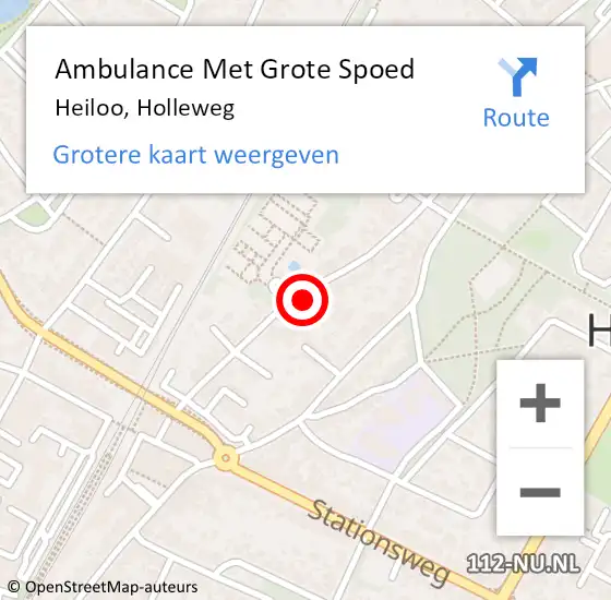 Locatie op kaart van de 112 melding: Ambulance Met Grote Spoed Naar Heiloo, Holleweg op 3 januari 2023 22:14