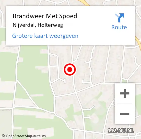 Locatie op kaart van de 112 melding: Brandweer Met Spoed Naar Nijverdal, Holterweg op 4 januari 2023 09:56