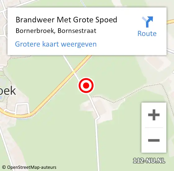 Locatie op kaart van de 112 melding: Brandweer Met Grote Spoed Naar Bornerbroek, Bornsestraat op 4 januari 2023 19:24
