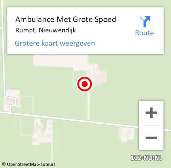 Locatie op kaart van de 112 melding: Ambulance Met Grote Spoed Naar Rumpt, Nieuwendijk op 5 januari 2023 16:04