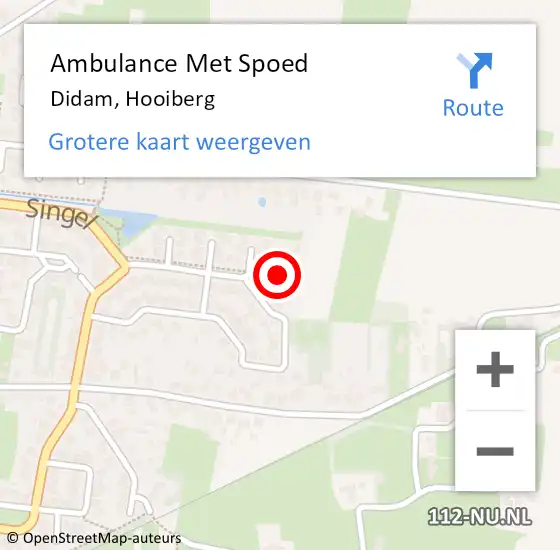 Locatie op kaart van de 112 melding: Ambulance Met Spoed Naar Didam, Hooiberg op 5 januari 2023 16:28