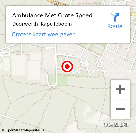 Locatie op kaart van de 112 melding: Ambulance Met Grote Spoed Naar Doorwerth, Kapelleboom op 7 januari 2023 17:48